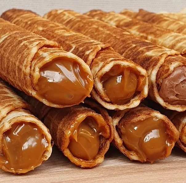 Вафельные трубочки с варёной сгущёнкой 