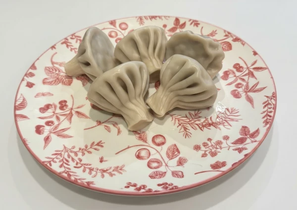 Хинкали вареные с курицей и грибами