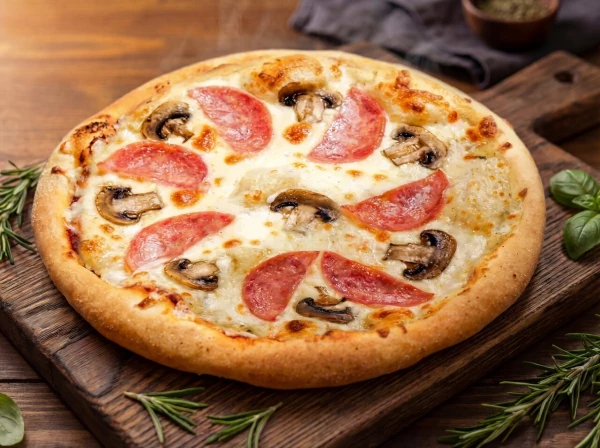 ПИЦЦА С ВЕТЧИНОЙ И ГРИБАМИ