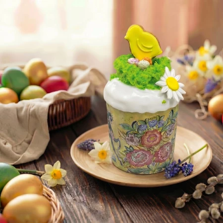 КУЛИЧ "ПАСХАЛЬНОЕ ГНЕЗДЫШКО" КЕКСОВЫЙ 500 ГР