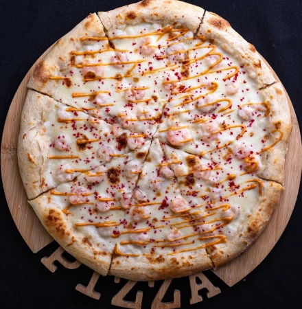 Пицца c креветками