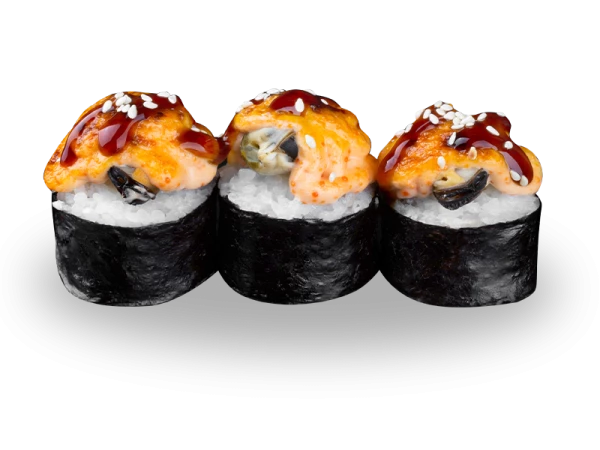 Запеченны ролл с Мидией 8шт.