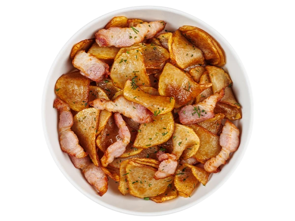 Картофель жаренный с беконом