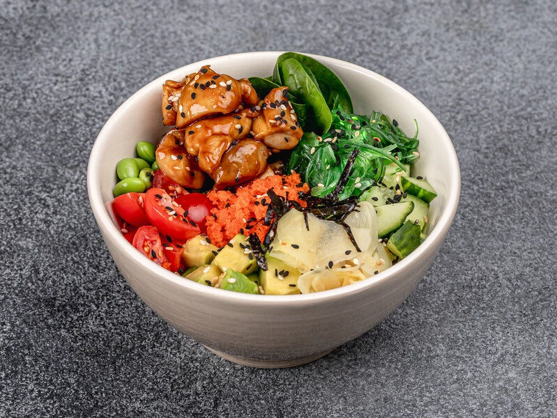 Поке с цыпленком