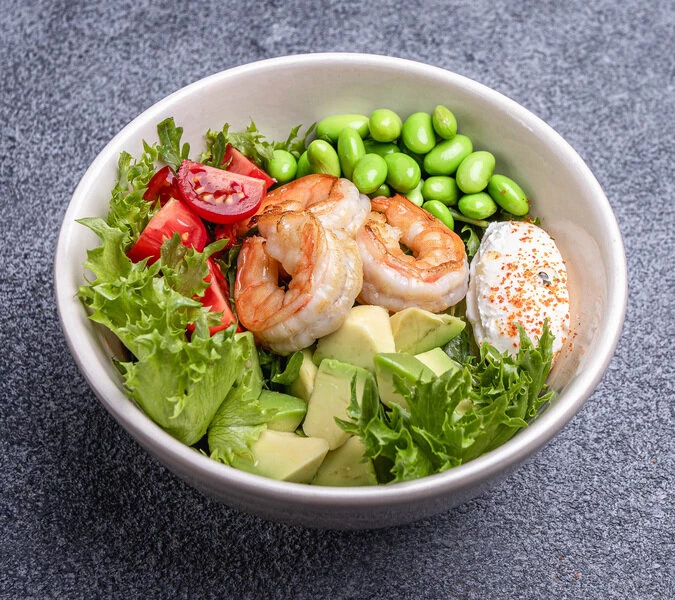 Боул с креветками