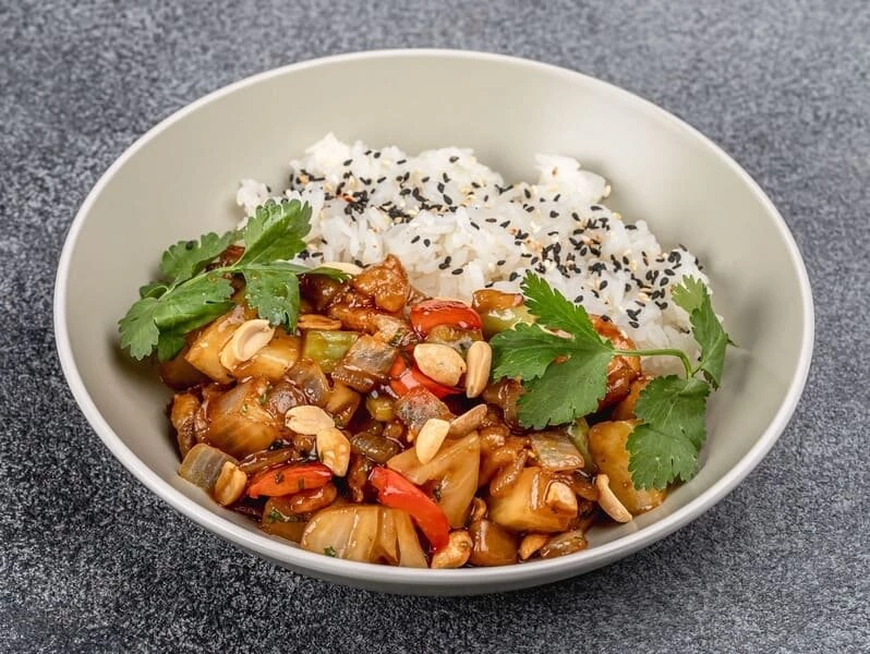 Цыпленок с ананасом по-азиатски