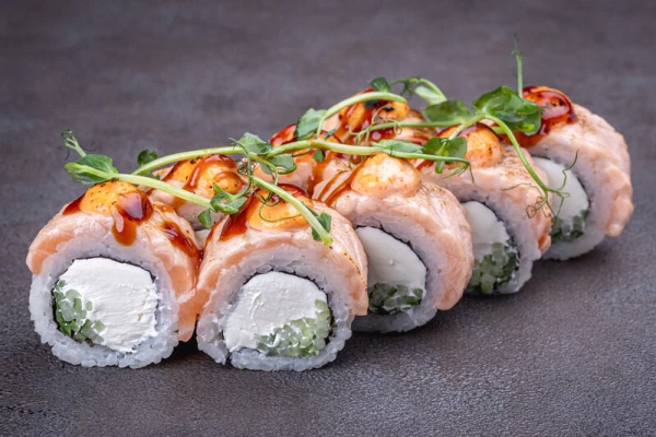 Запеченный ролл "Филадельфия" (8 шт)