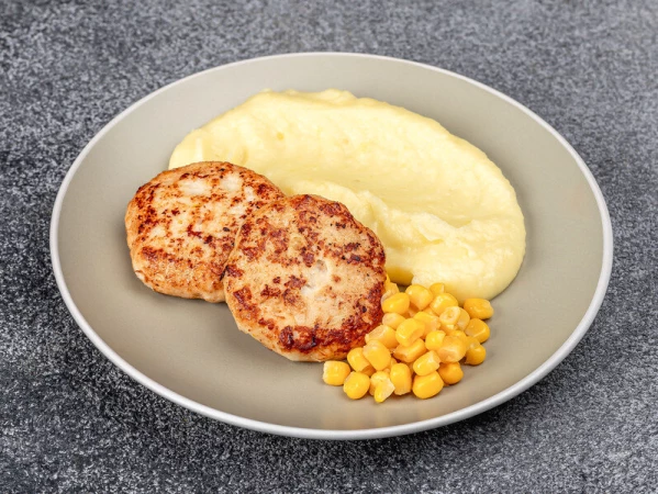 Котлетки куриные с пюре