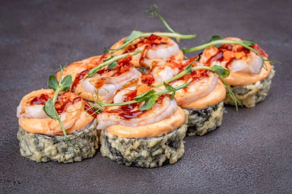 Темпура ролл с креветкой спайси (6 шт)