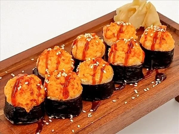 Запеченный острый с креветкой
