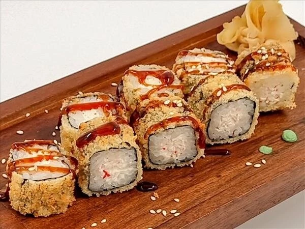 Горячий мини-ролл с крабом