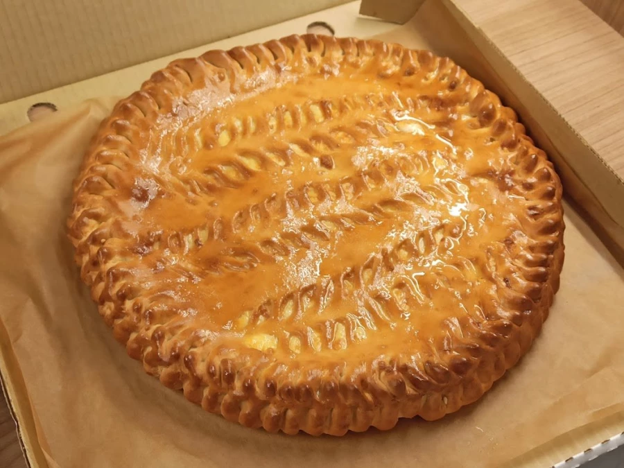 Пирог с курицей и грибами
