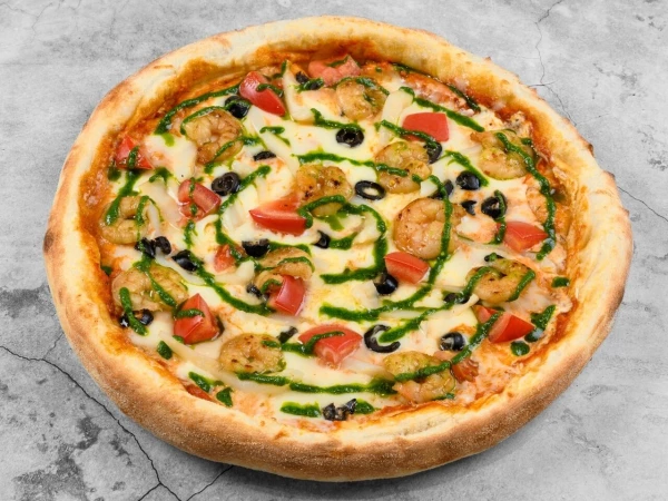 С креветками и кальмаром