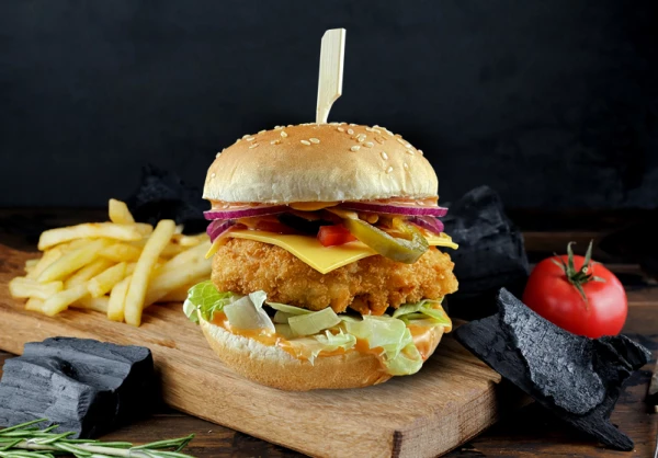 Бургер со свининой острый с халапеньо