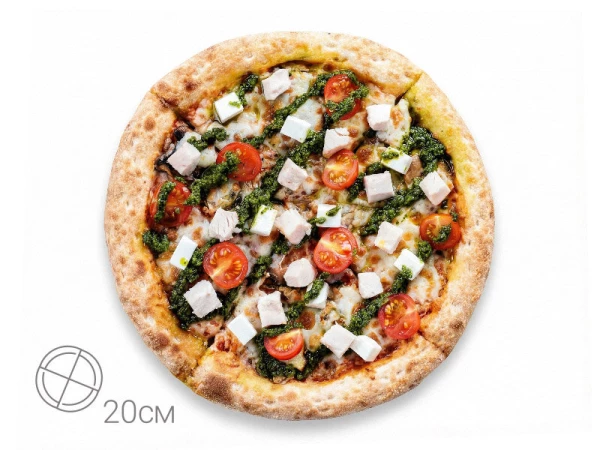 Пицца 20см Песто с Курицей