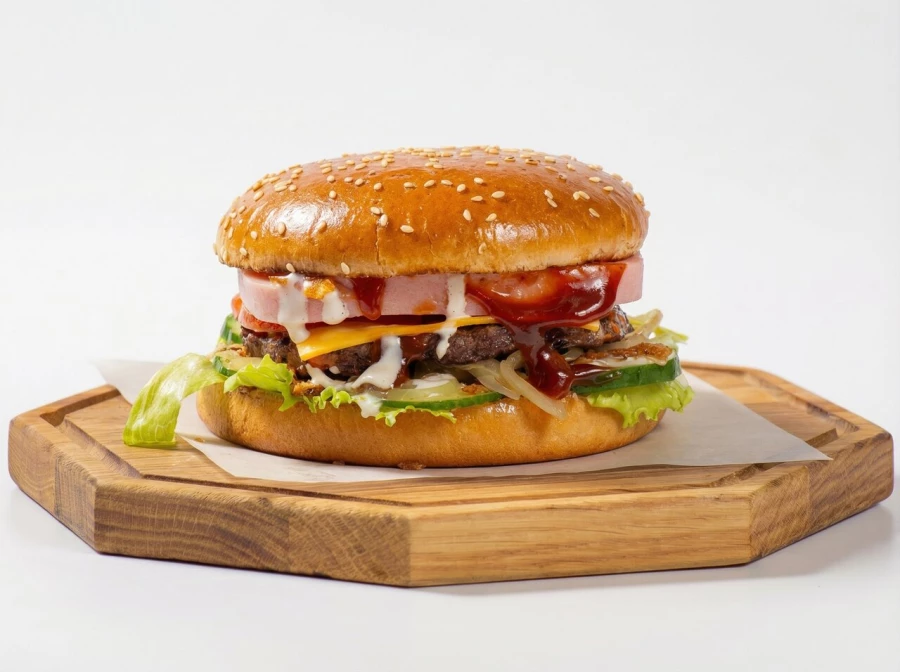 Бургер из говядины и индейки 