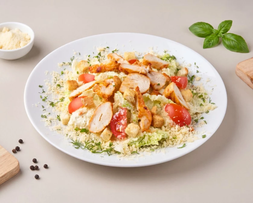 Салат цезарь с курицей