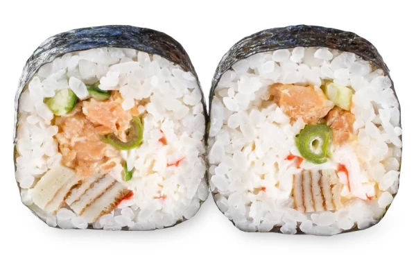 Норимаки с лососем темпура 10 шт