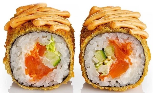 Горячий с лососем 8шт