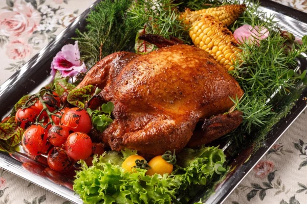 Утка запеченная с яблоками