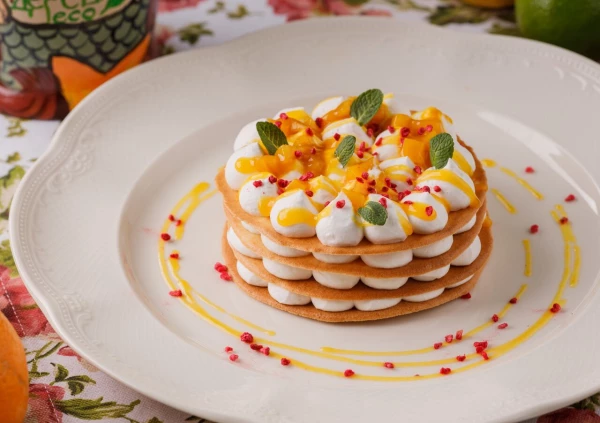 Мильфей с кремом из кокоса