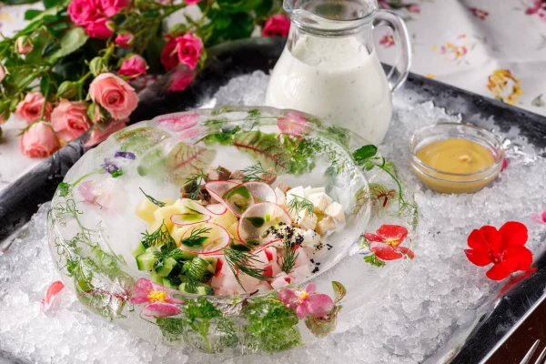 Окрошка с цыплёнком