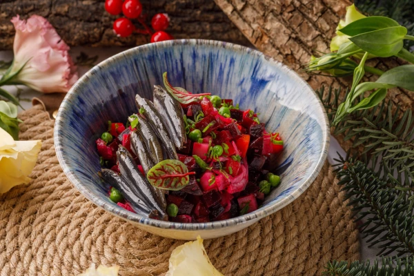 Винегрет с хамсой