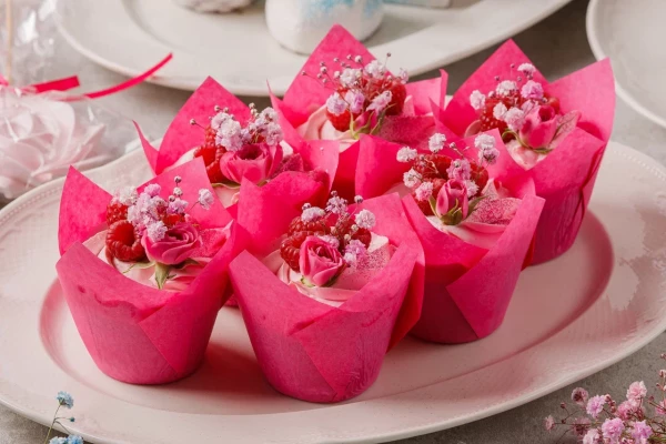 Капкейк с начинкой и украшением