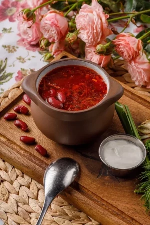 Борщ с фасолью