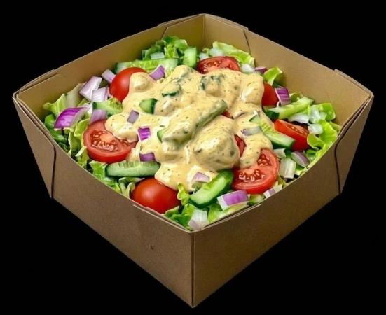 Овощной салат с ореховым соусом