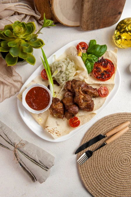 Шашлык из мраморной говядины 