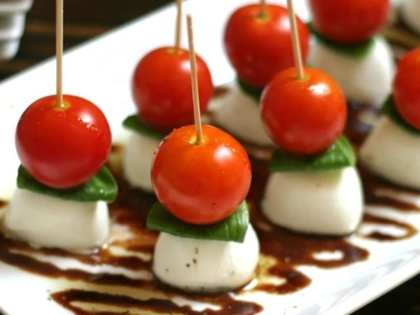 Канапе томат и моцарелла 20 шт
