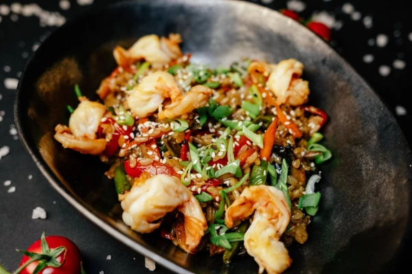 Рис с креветками