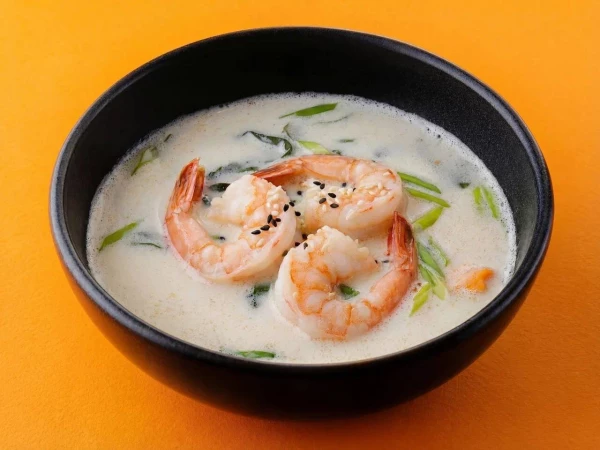Сливочный суп с креветками