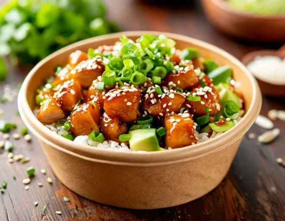 Поке с курицей терияки