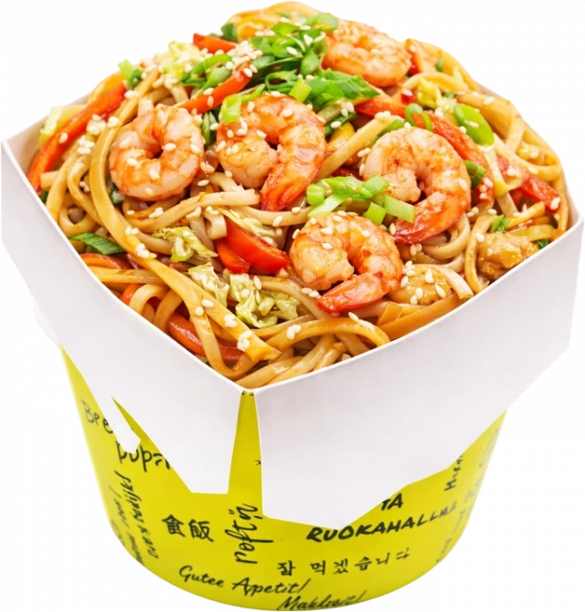 WoK c креветками