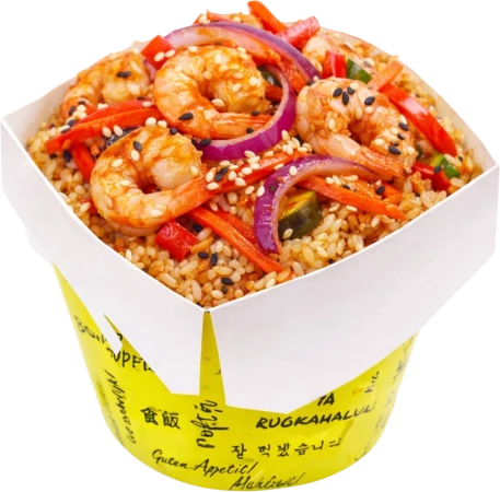 Тяхан с креветками