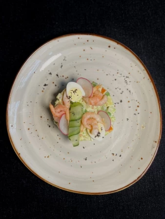 Оливье с креветками