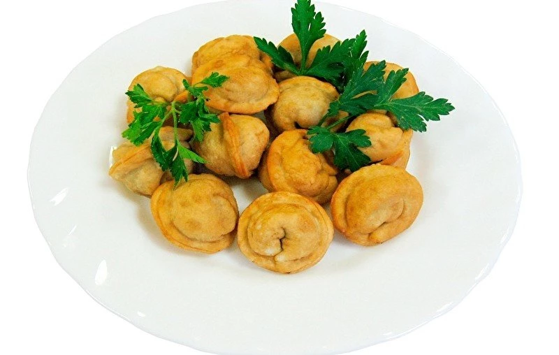 Пельмени жареные