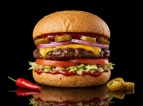 Бургер "Классика жанра острый" (котлета на выбор)