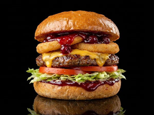 Бургер "Пряная вишня" (котлета на выбор)