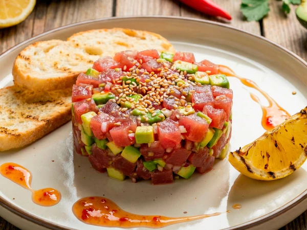 Тартар из тунца и авокадо