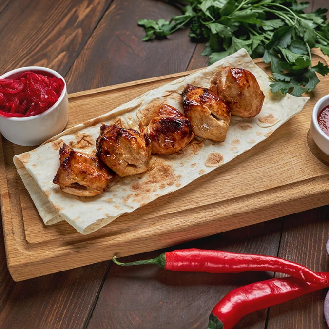 Шашлык из курицы " Инжир"  Ланч
