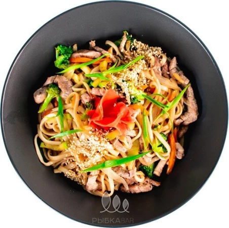 Лапша удон с курицей