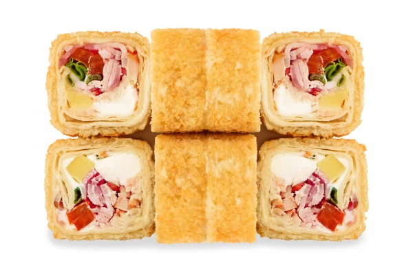 Ролл "Жареная тортилья с мясным орехом и курочкой"