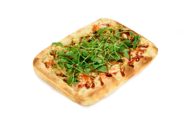 Римская пицца креветки терияки