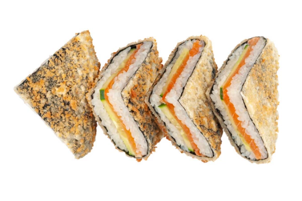 Сэндвич ролл с лососем и крабом