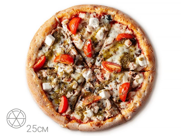 Пицца 25см Песто с Курицей