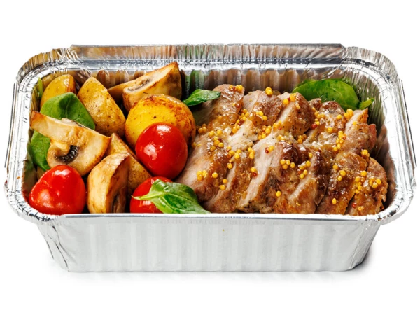 Стейк из свинины с картофелем Бэби и овощами