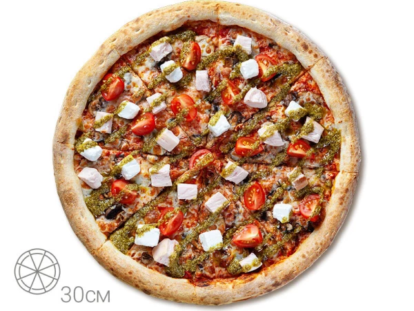 Пицца 30см Песто с курицей